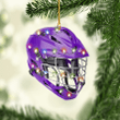 Purple Lacrosse Helmet NI2711015XB Ornaments, 2D Flat Ornament