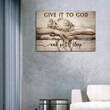 Sleeping Girl, Give It To God And Go To Sleep, Jesus Landscape Canvas Prints, Christian Wall Art