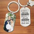 A Perfect Marriage Custom Couple 2D Keychain, Husband and Wife for Wedding Day Gift