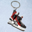 Personalized Hockey Skates Acrylic Keychain, Custom Name Flat keychain for Hockey Player, Boyfriend