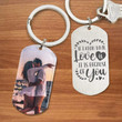I know what love is, It Is Because Of You Custom Couple 2D Keychain for Husband and Wife