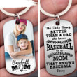 Customized Baseball Mom, Custom Photo Mom and Son, Mother's Day 2D Keychain and Baseball 2D Keychain