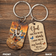 God Has You In His Arms I Have You In My Heart 2D Keychain, Memorial Aluminium 2D Keychain for Loved one in Heaven