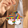 Personalized LGBT Keychain, Custom Couple Name Acrylic LGBT Keychain for Pride Month, Keychain for Husband and Wife