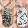 Her Buck His Doe, Custom Couple 2D Keychain for Deer Hunting Lover, Gift for him birthday