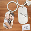 Handwriting 2D Keychain, Personalized Couple 2D Keychain, Custom Photo Anniversary Gifts For Him