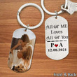 Personalized All of me Loves All of You Couple 2D Keychain, Custom Couple Photo for Wife and Husband
