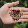 Personalized Memorial 2D Keychain, In Loving Memory Wooden 2D Keychain for whom loved in heaven