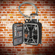 Personalized Camera Bag Keychain, Custom Name Flat Acrylic Keychain
