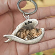 Scottish Fold Cat Sleeping in the Wing Angel Acrylic Keychain Memorial Gift for Cat Lovers