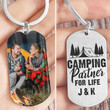 Camping Partner For Life, Custom Couple Keychain, Custom Photo Gifts, Keychain for man