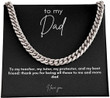 To My Dad To My Teacher I Love You Cuban Link Chain Necklace For Dad Necklace For Fathers Day Gift For Fathers Day Cuban Link Chain Necklace For Dad Personalized Gift For Dad - 1