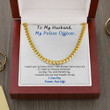 Handmade Jewelry - Personalized Gifts Custom Card Message Necklace Handmade Necklace Personalized Name Necklace To My Husband My Police Officer Cuban Link Chain Necklace Gift For Husband Jewelry - 2