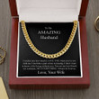 Handmade Jewelry - Personalized Gifts Custom Card Message Necklace Handmade Necklace Personalized Name Necklace Message Jewelry Amazing Husband Cuban Link Chain Necklace Gift For Husband Jewelry - 2
