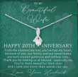 20th Anniversary For Wife 20 Year Wedding Anniversary Necklace 20 Year Anniversary Jewelry Gifts 20th Wedding Gift For Her - 1