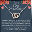 80th Birthday Necklace  A Very Special Happy Birthday To You Interlocking Hearts Necklace Personalized Birthday Necklace Gift Box With Floral Card For Woman Birthday Gift - 1