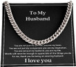 To My Husband Necklace Cuban Link Chain Necklace Necklace For Man Gift For Man Cuban Link Chain For Dad Gift For Him p4 - 1