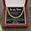 Father of The Groom Gift from Groom Father of Groom Wedding Necklace Personalized Wedding Gift for Dad from Son Cuban Link Chain Necklace - 1