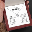 Pamaheart - To My Dear Mother  The Sweetest Gift  Love Knot Necklace Gift For Birthday Christmas Mothers Day - 2