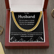 To My Husband Cuban Link Chain Necklace Birthday Gift for Husband from Wife Husband Anniversary Husband Valentines Gift from Wife Opposites Attract Necklace - Mens Necklace - Sy - 2