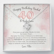 40th Birthday Necklace 40th Birthday Necklace For Friend Bestie Fortieth Gifts BFF Birthday Unbiological Sister gifts Necklace With Message Card and Box Gift For Birthday Anniversary - 1