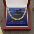 Handmade Necklace Message Card Jewelry Message Necklace Personalized Gifts Message Card Custom Card To My Police Officer Husband Cuban Link Chain Necklace Gift For Police Officer From Wife - 1