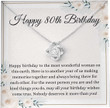 80th Birthday Necklace Message Card With Necklace Box Gift Necklace For Grandma Gift For Grandma Birthday Gift For Grandma Box Gift For Grandma - 1