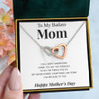 Pamaheart- Interlocking Hearts Necklace- To My Badass Mom Everything I Am Gift For Mom For Birthday Christmas Mothers Day - 1
