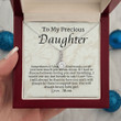 Necklace for Daughter To My Daughter Necklace Gift From Mom Birthday Christmas Valentine Graduation Wedding Gift For Her Girls Women
