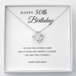 50th birthday gift for her The Love Knot Necklace Funny 50th birthday card bestfriend birthday gift sister birthday gift grandma birthday gift Unique Gift Necklace for Birthday - 1