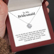 Pamaheart - To My Bridesmaid  By My Side  Love Knot Necklace Gift For Birthday Christmas Mothers Day - 2
