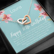 16th  Birthday Neaklace Personalized Happy 16th Birthday Interlocked Hearts Necklace - Necklace gifts for friend lovers parents brothers and sisters - 1