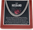 To My Husband Cuban Chain Necklace Wife Husband Necklace Chain Custom Jewelry Valetine Gift Ideas for Him Birthday Gift for Men - 1