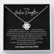 Daughter gift necklace daughter birthday gift gift for daughter daughter jewelry to my badass daughter love knot necklace - 1