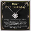 90th Birthday Necklace Meaningful Jewelry Gifts Love Knot 90th Birthday Gift For Her Ninetieth Birthday Gift For Women Friend Wife 90th Birthday Gift - 1