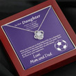 To Our Soccer Loving Daughter Necklace - You are Brave You are Capable You are Loved Love Knot Necklace LX331L - 2