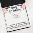 70th Birthday Necklace  Interlocking Hearts Necklace Message Card Handmade Jewelry - Personalized Gifts Custom Card Message Necklace Handmade Necklace Personalized Name Necklace - 1