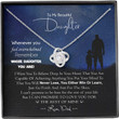 Gifts To My Daughter Necklaces Pendants - Father and Daughter Necklace - Gift from Daddy - Luxury Necklace Silver On Birthday Anniversary - Includes Gift Box Love Knot Necklace - 1