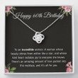 60th Birthday Necklace  Jewelry Gift For a Woman Turning 60 Love Knot Necklace Necklace With Message Card  Gift Box Necklace Gift For Wife Sister Friend Gift Birthday - 1