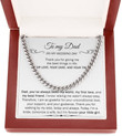 To My Dad Gift on My Wedding Day Cuban Link Chain Necklace for My Dad Father Wedding Gift Ideas from Daughter Father Wedding Necklace - 1