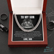 Necklace Gift To My Son From Dad - Love Dad Christmas Gift For Son From Dad Son Cuban Link Chain Necklace Teenager Son Gift Teenager Son Necklace Gift - 1