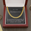 Handmade Necklace Message Card Jewelry Message Necklace Personalized Gifts Message Card To My Husband Cuban Link Chain Necklace Gift For Husband Necklace for Men You Are My Hidden Strength - 2