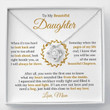 To My Beautiful Daughter  - My Heart Sounded Like From The Inside Love Knot Necklace - 1