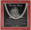 To My Son Necklace from Mom I Believe That God Send You Into My Life Cuban Link Chain Necklace Gift to My Son for Birthday Christmas Stainless Steel - 1