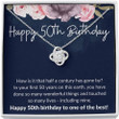50th Birthday Necklace  50th Birthday Gift For Her Fiftieth Birthday Gift For Women Friend 50th Birthday Friend 50th Unique Gift Necklace for Birthday Anniversary - 1