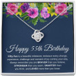 55th Birthday Necklace 55th Birthday Giftt for Women 55th Birthday Giftt Necklace Happy 55th Birthday Friend 55th Birthday Birthday card - 1