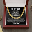 Necklace Gift To My Son From Dad - Love Dad Christmas Gift For Son From Dad Son Cuban Link Chain Necklace Teenager Son Gift Teenager Son Necklace Gift - 2