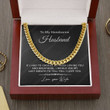 To My Husband Cuban Chain Necklace Husband Necklace from Wife Wife Husband Necklace Chain Custom Jewelry Valetine Gift Ideas for Him - 2