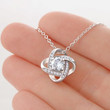 To My Beautiful Daughter  - My Heart Sounded Like From The Inside Love Knot Necklace - 3