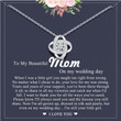 Wedding Necklace Gift  Love Knot Necklace Wedding Gifts for Mom Mother of the Bride Mother of the Groom Grandma Wedding Gifts Mom Love Necklaces With Light Box And Message Card - 1